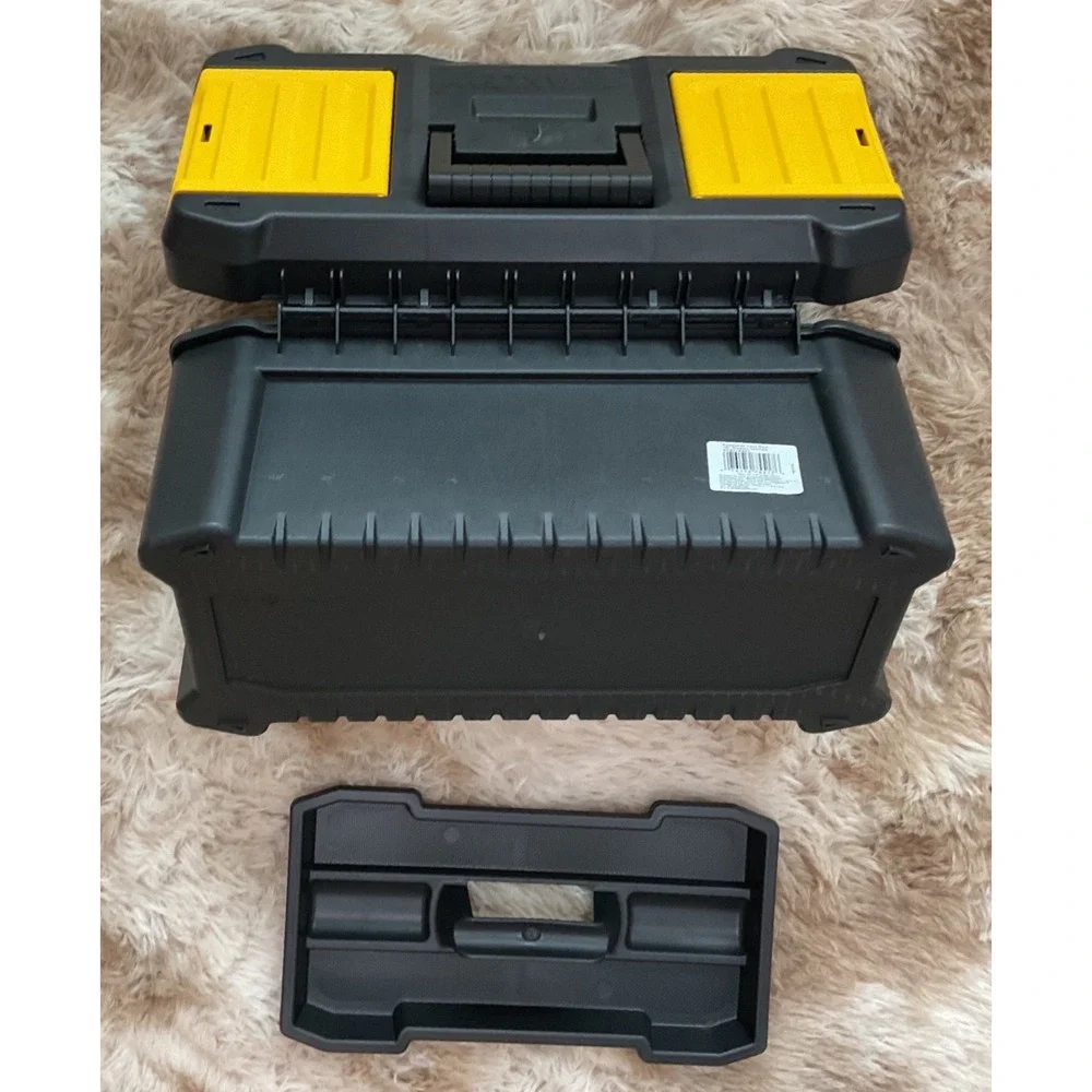 Stanley Essential 16 Inch Plastic Tool Box with Removable Tray STST16331 Black